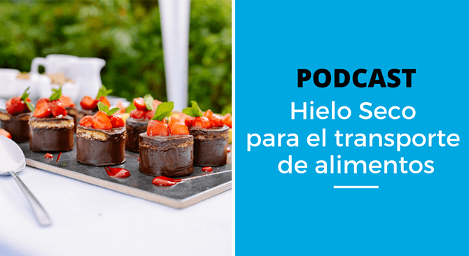 Hielo Seco para el transporte de alimentos